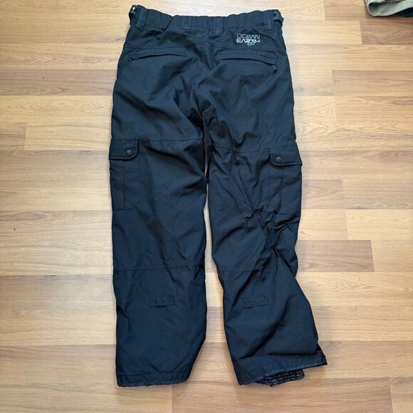 Men's Ocean and Earth Black Fleece Lined Snowboard Ski Snow Winter Pants Sz XL - Picture 6 of 8